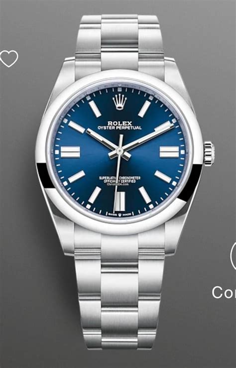 rolex 2022 pre-owned oyster perpetual horloge - blauw